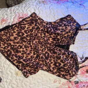 Aerie Size Medium One piece leopard swim suit-NWT